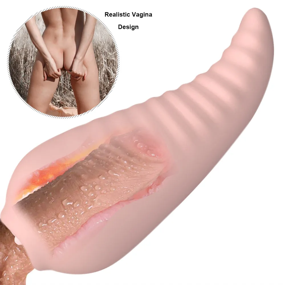 4D Realistic Deep Throat Male Masturbator Oral Silicone Portable Cock Stimulator