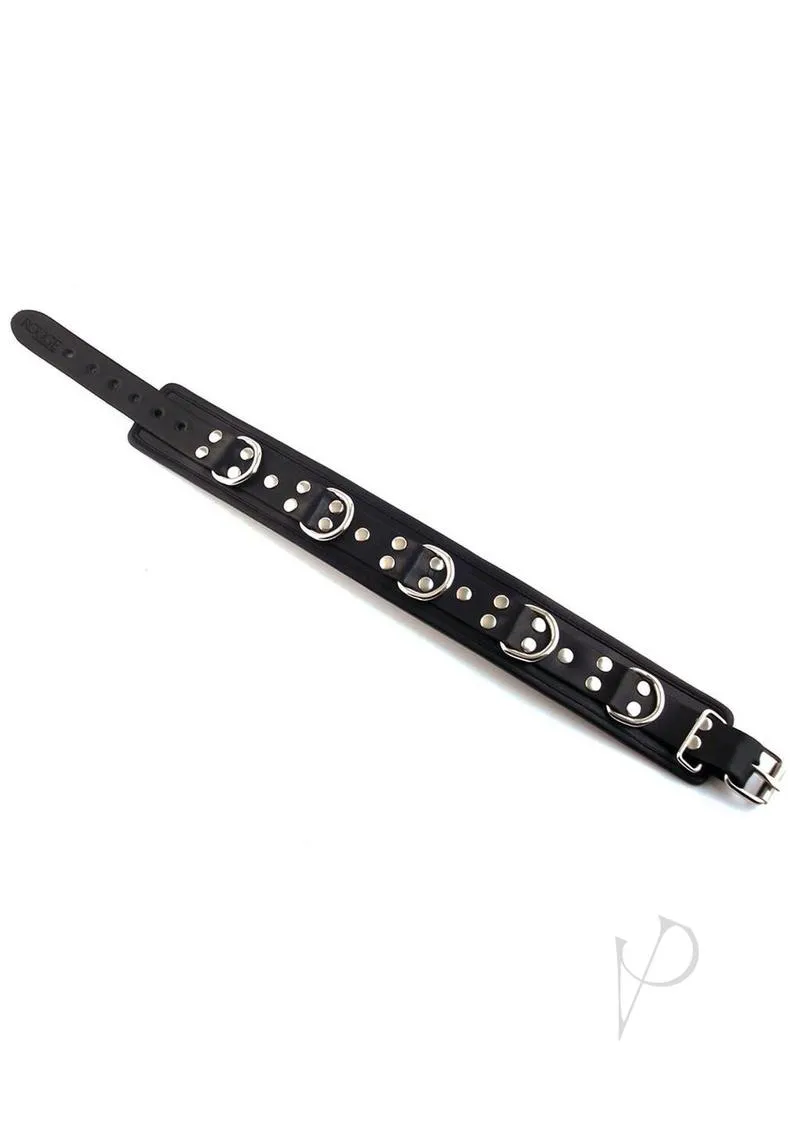 5 D Ring Collar Black