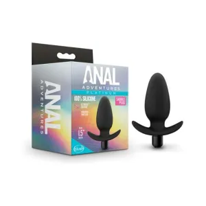 Anal Adventures Platinum- Silicone Saddle Plug- Black