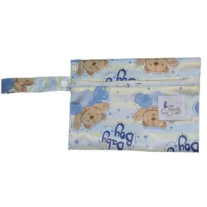 Baby Boy Bear Pacifier Bag