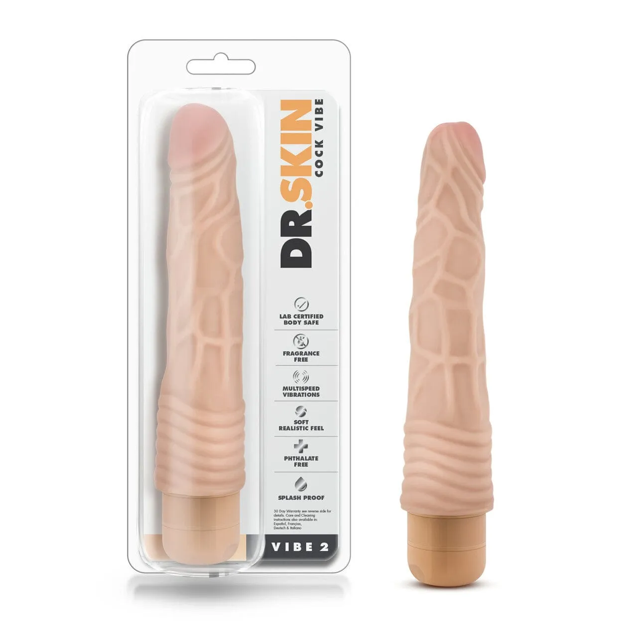 Blush Dr. Skin 9 Cock Vibe #2 Beige
