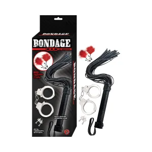 Bondage by Nasstoys Whip. Feather and Cuffs Red
