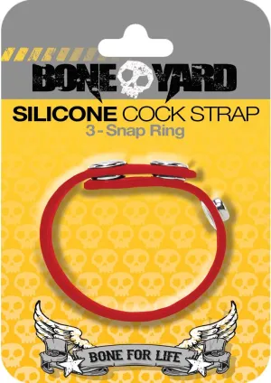 Boneyard Silicone Cock Strap Red