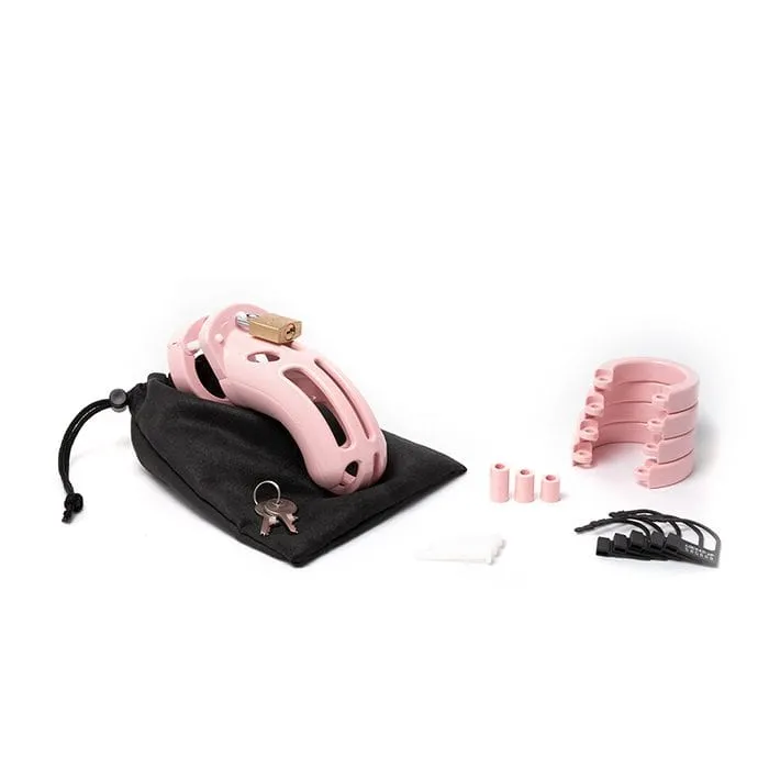 CB-X Chastity The Curve 3 3/4 Cock Cage Pink Kit