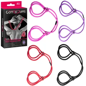 Cotton Cuffs Adjustable Hand Ankle Restraints Handcuffs Bondage