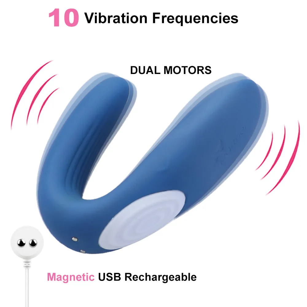 Couples G-Spot Vibrator Massager Wearable Clit Stimulator Vibe C Shape Sex Toy