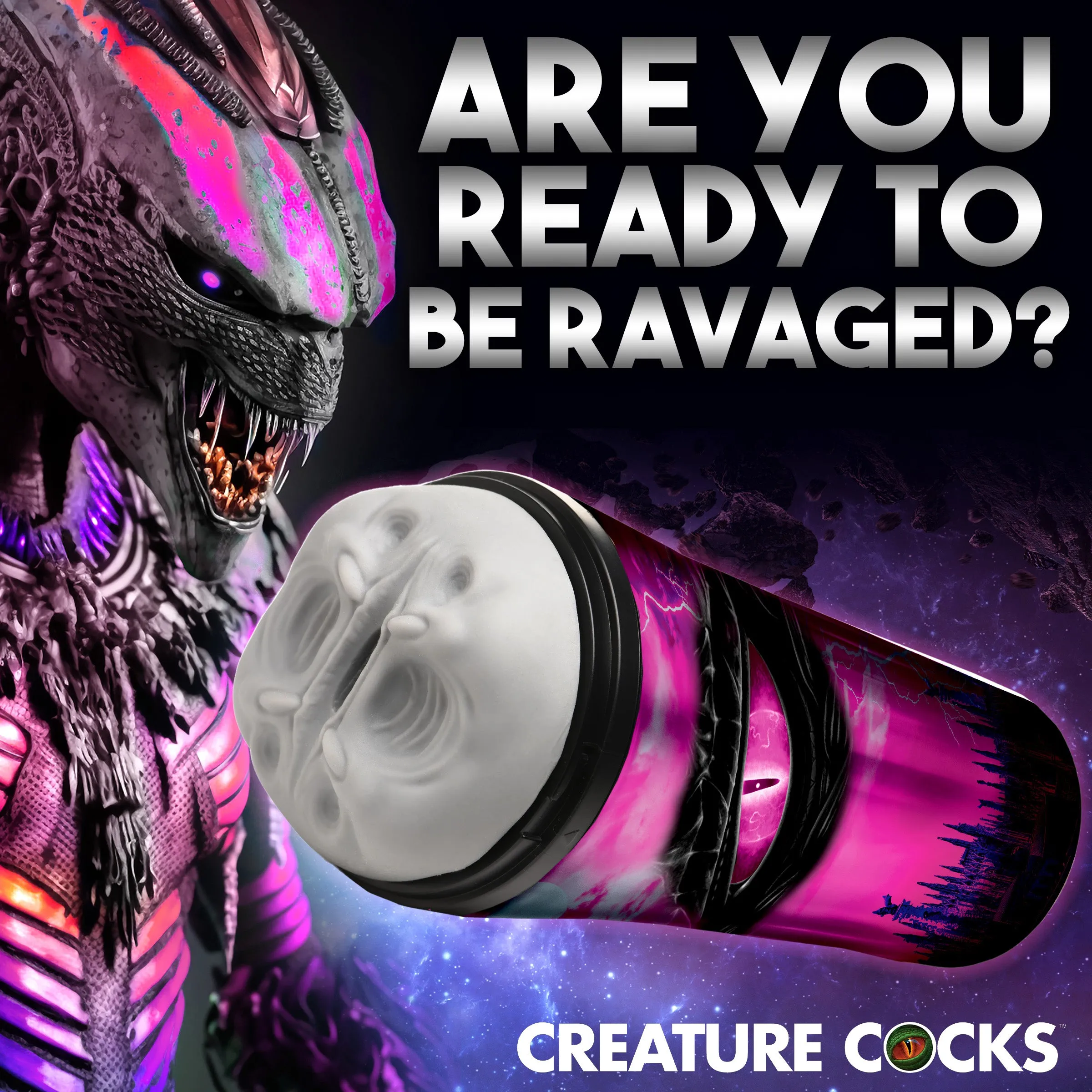 Creature Cocks Predator 3D Stroker Male Masturbator Fantasy Pocket Pussy Sex Toy