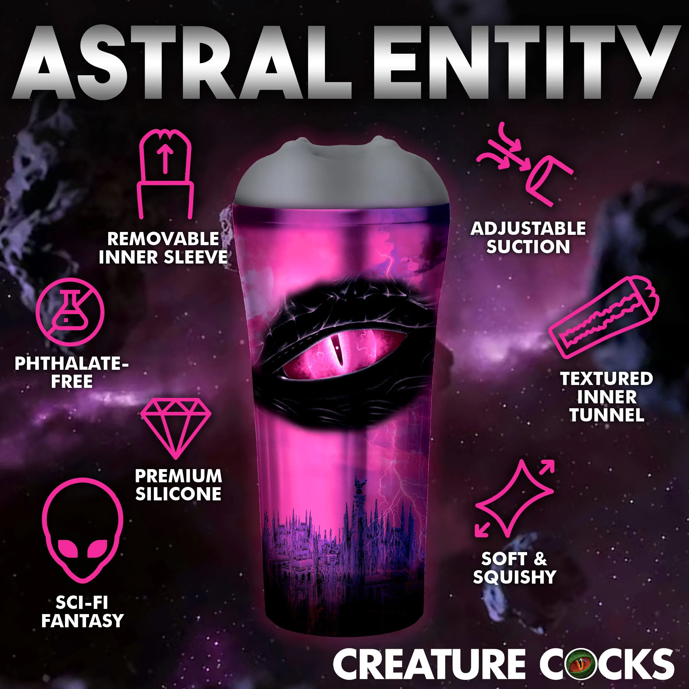 Creature Cocks Predator 3D Stroker Male Masturbator Fantasy Pocket Pussy Sex Toy