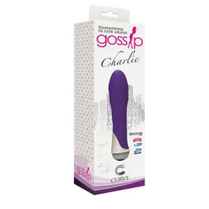 Curve Toys Gossip Charlie Waterproof Textured Silicone Vibrator Violet