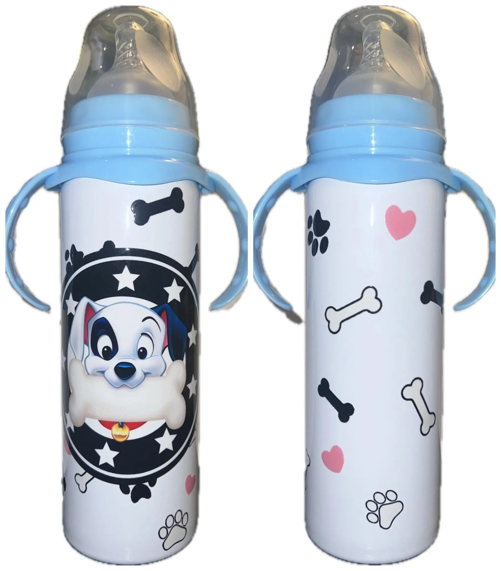 Dog Pup 8oz Stainless Steel Bottle