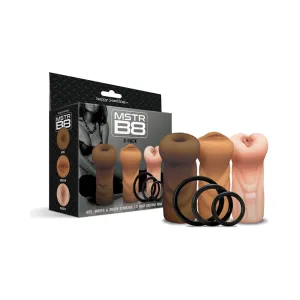 Happy Ending Mstr B8 Six Pack: Ass. Mouth. Pussy Stroker With 3 Rings