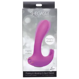 Inmi Shegasm 12x Lux Rocker Pulsing & Vibrating G Spot Rabbit - Purple