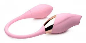 Inmi Shegasm 8x Tandem Plus Silicone Suction Clit Stimulator & Egg - Pink