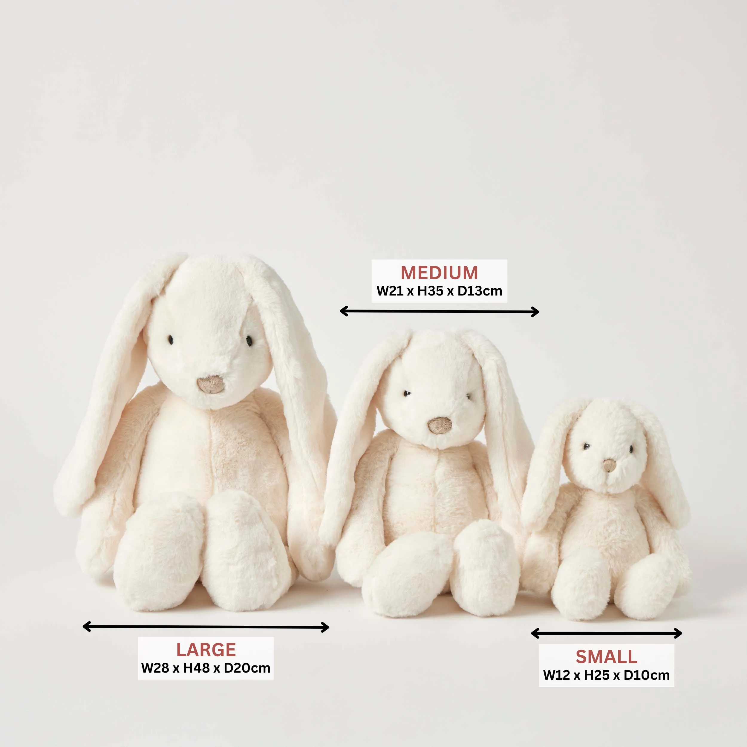 Large Bunny Cream Soft Toy by Jiggle & Giggle