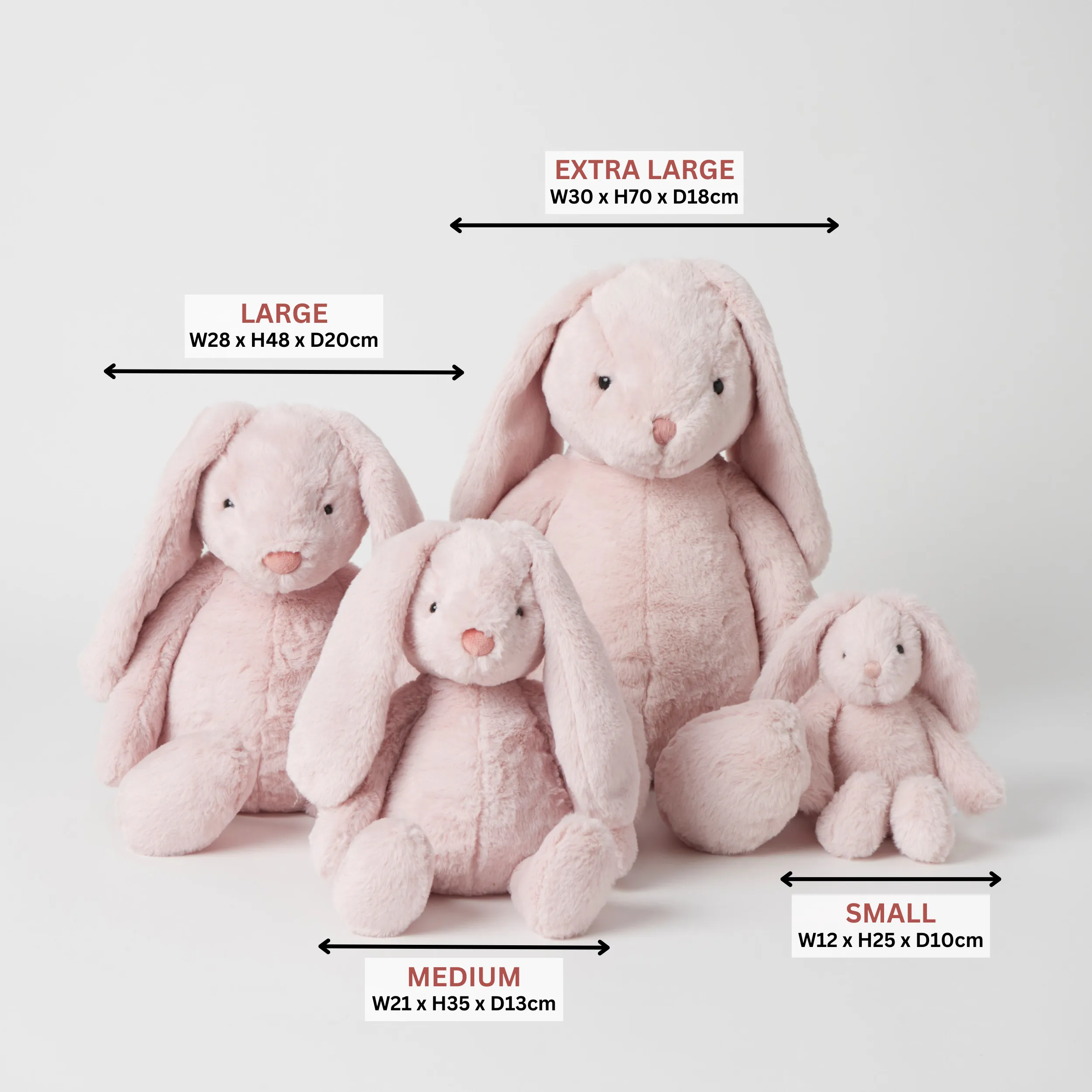Large Bunny PINK Soft Toy by Jiggle & Giggle