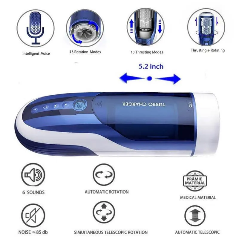 LETEN 4D Automatic Heating Piston Hands Free Masturbator