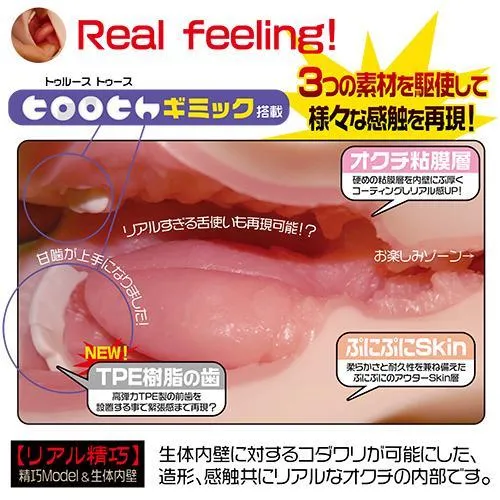 Magic Eyes - The Mouth of Truth Sweet Bites Mouth Masturbator (Beige)