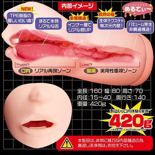 Magic Eyes - The Mouth of Truth Sweet Bites Mouth Masturbator (Beige)