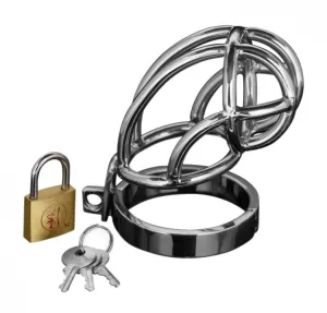 MASTER SERIES CAPTUS STAINLESS STEEL CHASTITY CAGE