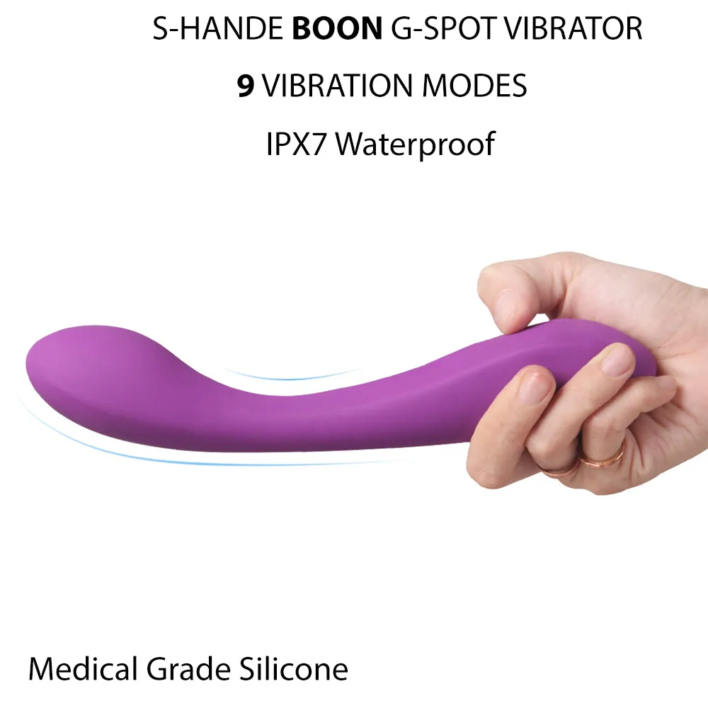 NEW S-Hande Boon Powerful Curved G Spot Vibrator Vaginal Anal USB Sex Toy