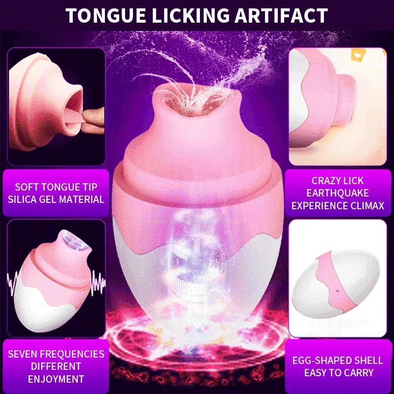 Oral Tongue Sex Vibrator Nipple Clitoris Massager Breast Enlarger