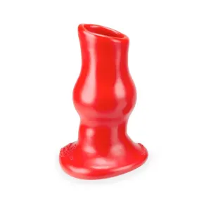 Oxballs Pig Hole Deep-1. Hollow Plug. Small. Red