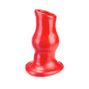 Oxballs Pig Hole Deep-2. Hollow Plug. Large. Red