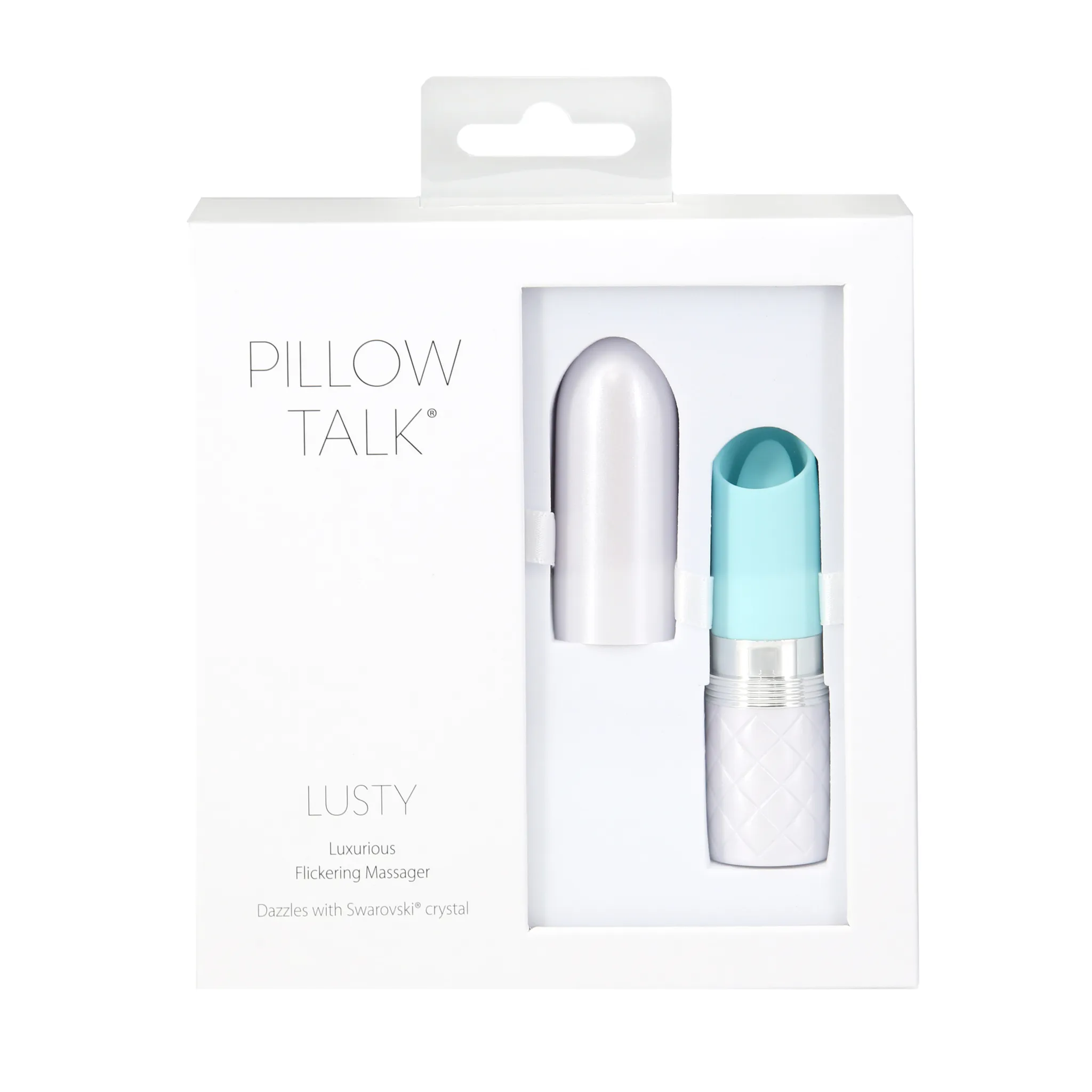 Pillow Talk LUSTY Luxurious Tongue Flickering Vibrator Lipstick Teal