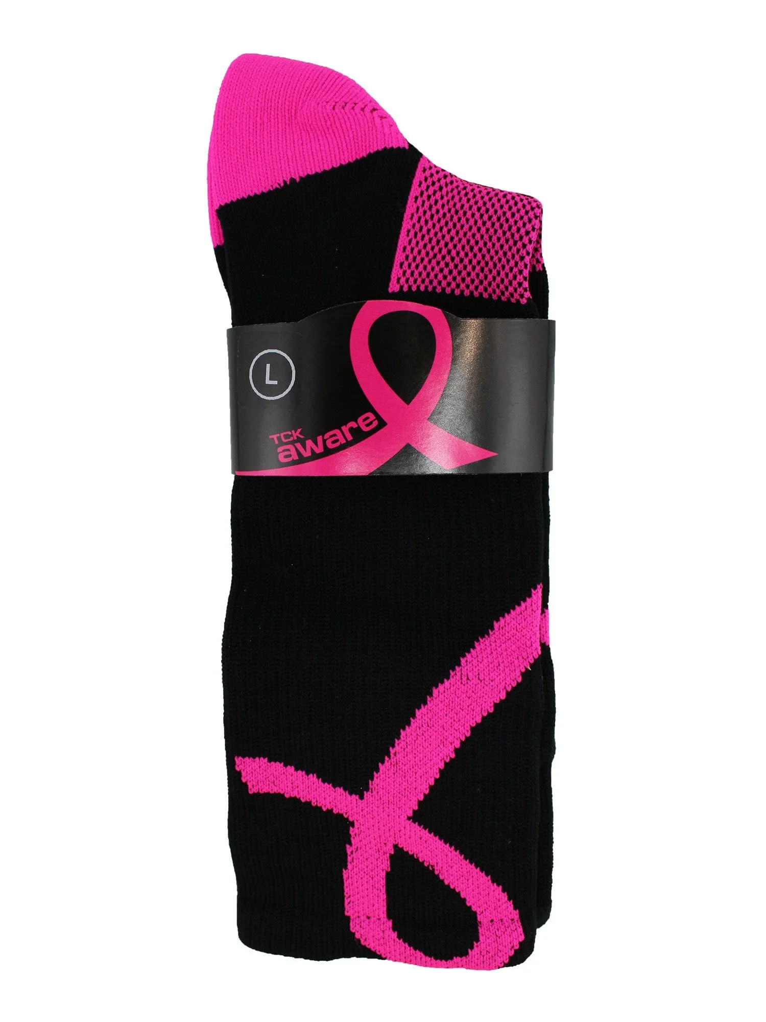 Pink Ribbon Awareness Socks Crew Length
