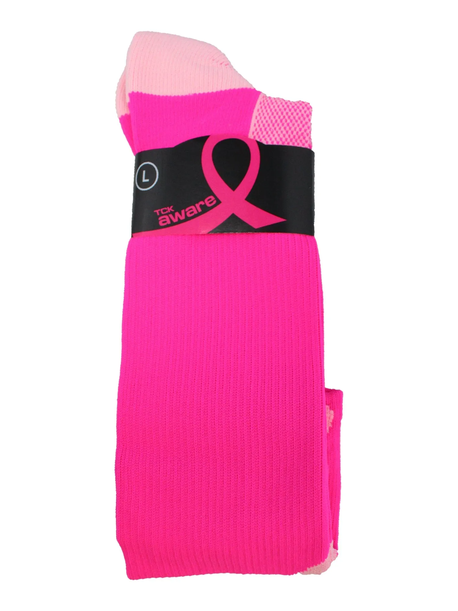 Pink Ribbon Awareness Socks Over the Calf
