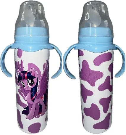 Pony Purple 8oz Stainless Steel Bottle