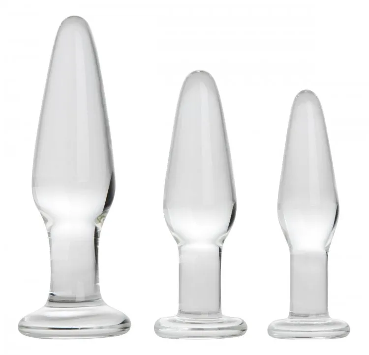 PRISMS DOSHA 3 PIECE GLASS ANAL PLUG KIT