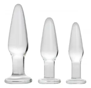 PRISMS DOSHA 3 PIECE GLASS ANAL PLUG KIT