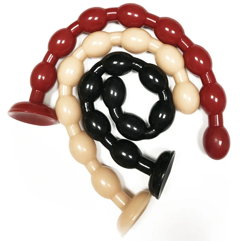 Pull Beads Butt Plug Men Prostate Massage Long Anal Plug