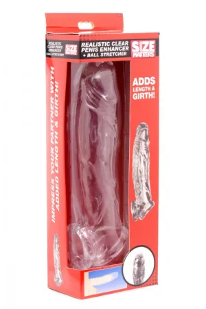 Size Matters Realistic Penis Enhancer and Ball Stretcher - Clear