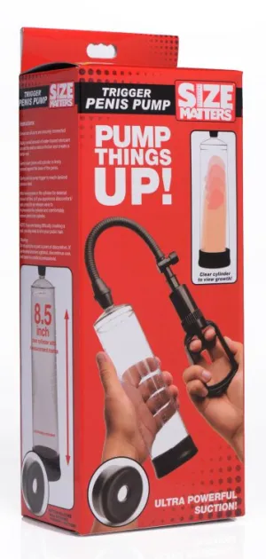 Size Matters Trigger Penis Pump - Clear