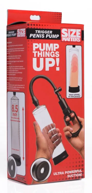 Size Matters Trigger Penis Pump - Clear