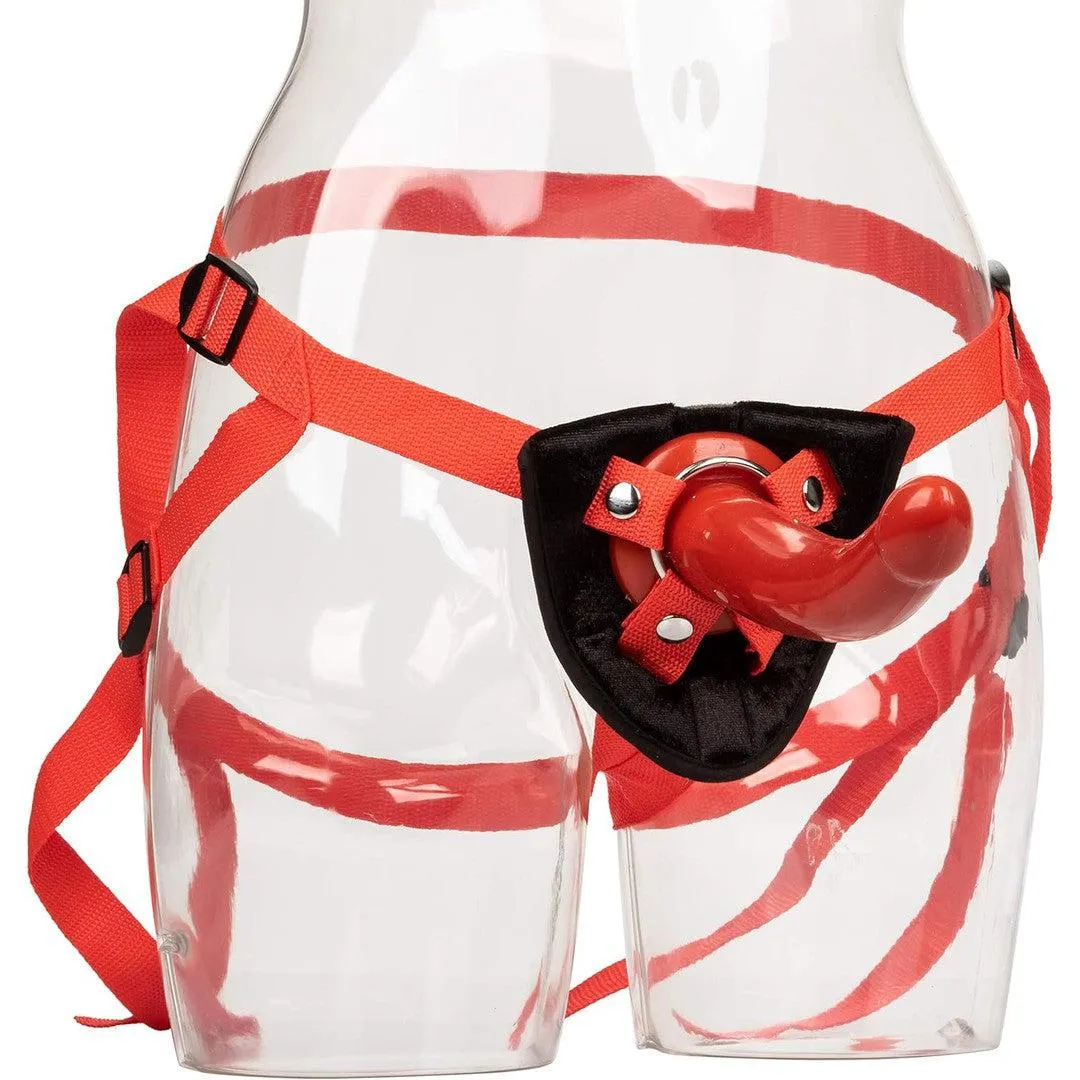 Sophia's Red Rider Strap-On Harness and Dong