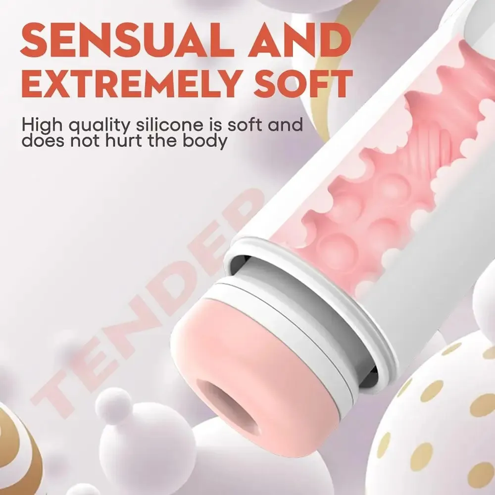 Stretchable Vibration Thrusting Sucking Automatic Masturbator For Males
