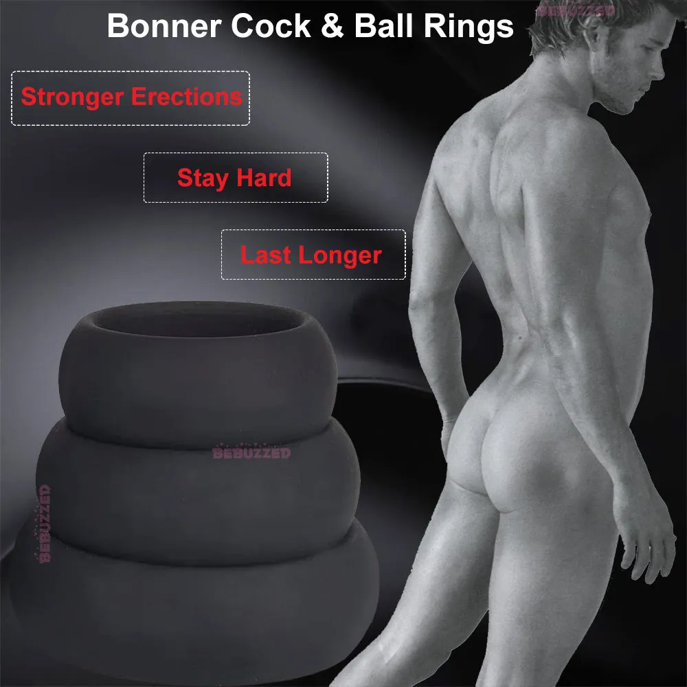 STRONG Rubber Silicone Cock Ring Penis Erection STAY HARD Delay Rings Sex Toy