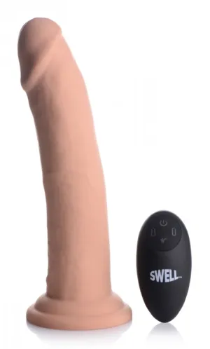 SWELL 7X INFLATABLE/VIBRATING 8.5IN DILDO W/ REMOTE