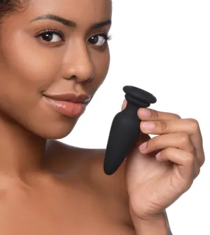 Tailz Snap On Interchangeable Silicone Anal Plug - Black Small
