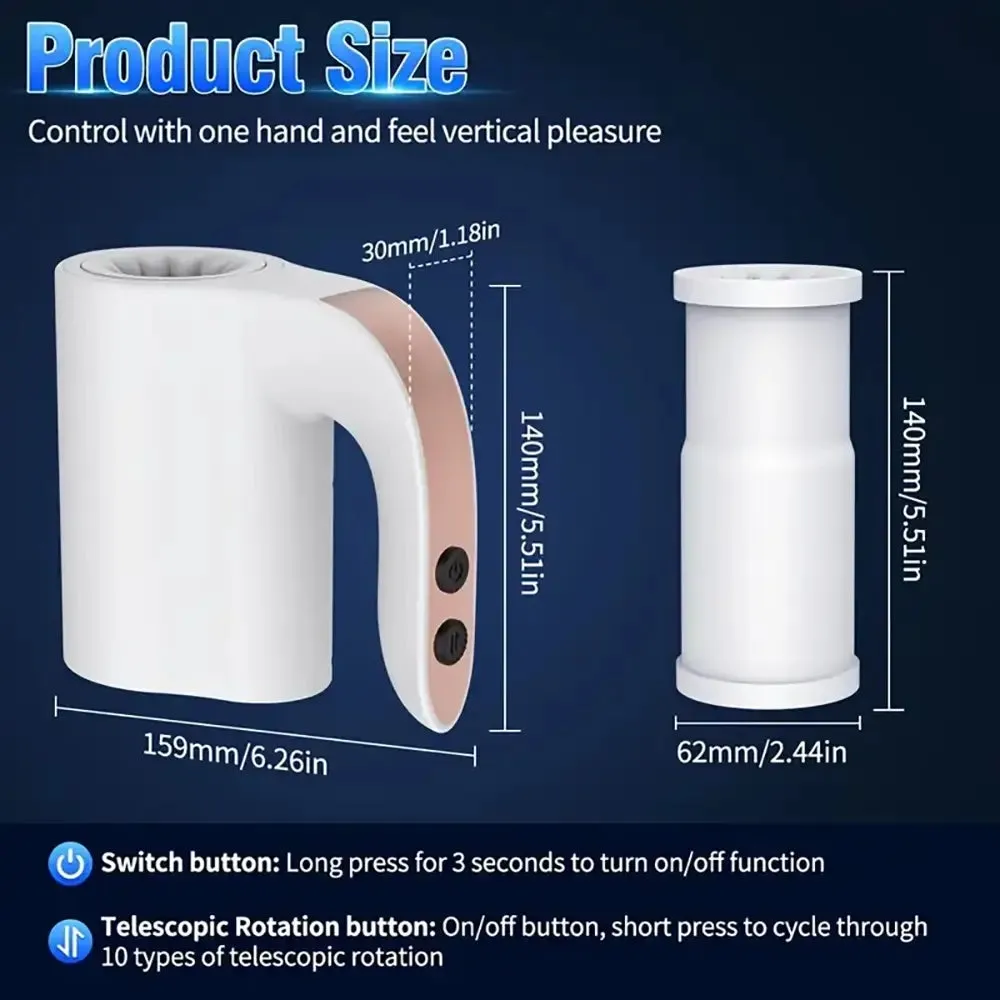Telescopic Rotation Automatic Masturbator Cock Trainer For Men Sex