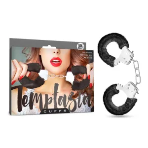 Temptasia Adjustable Faux Fur Cuffs Black