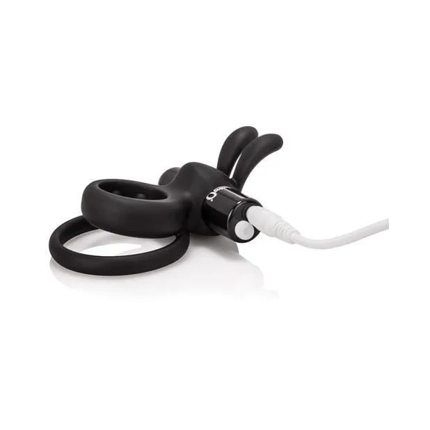 The Screaming O - Charged Ohare Rechargeable Wearable Rabbit Cock Ring (Black)