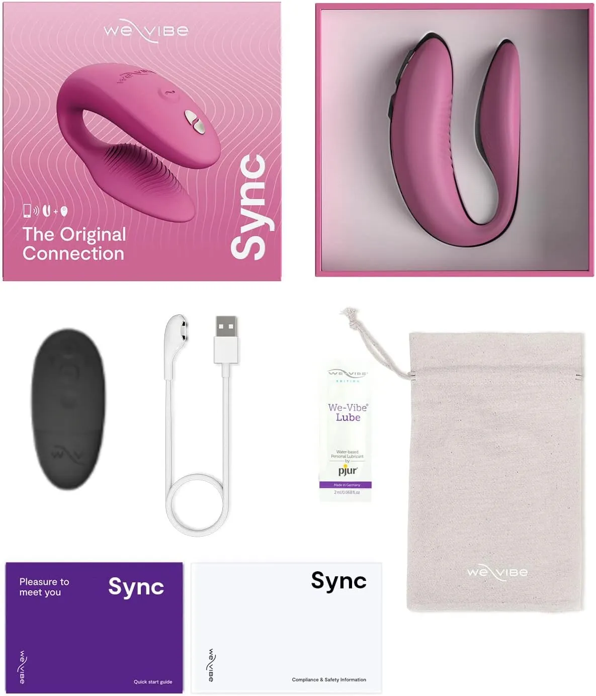 We-Vibe Sync 2 APP Remote Control Couples Vibrator Pink