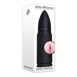 Zero Tolerance - Shell Shock Rechargeable Vibrating Stroker Masturbator (Black)