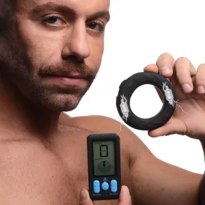 Zeus Vibe Estim Cockring W/remote 50mm