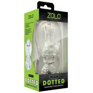 ZOLO Gripz Dotted Stroker - Clear